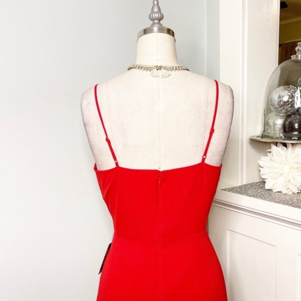Express Red Formal Gown Maxi Dress with High Slit Size 4 Small Nwt - Picture 7 of 11